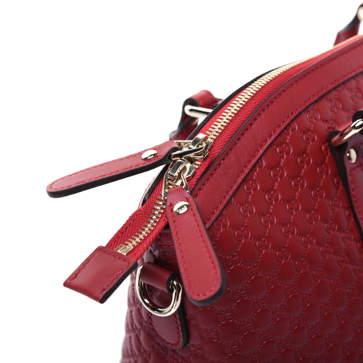 Soft Microguccissima Dome Satchel Red