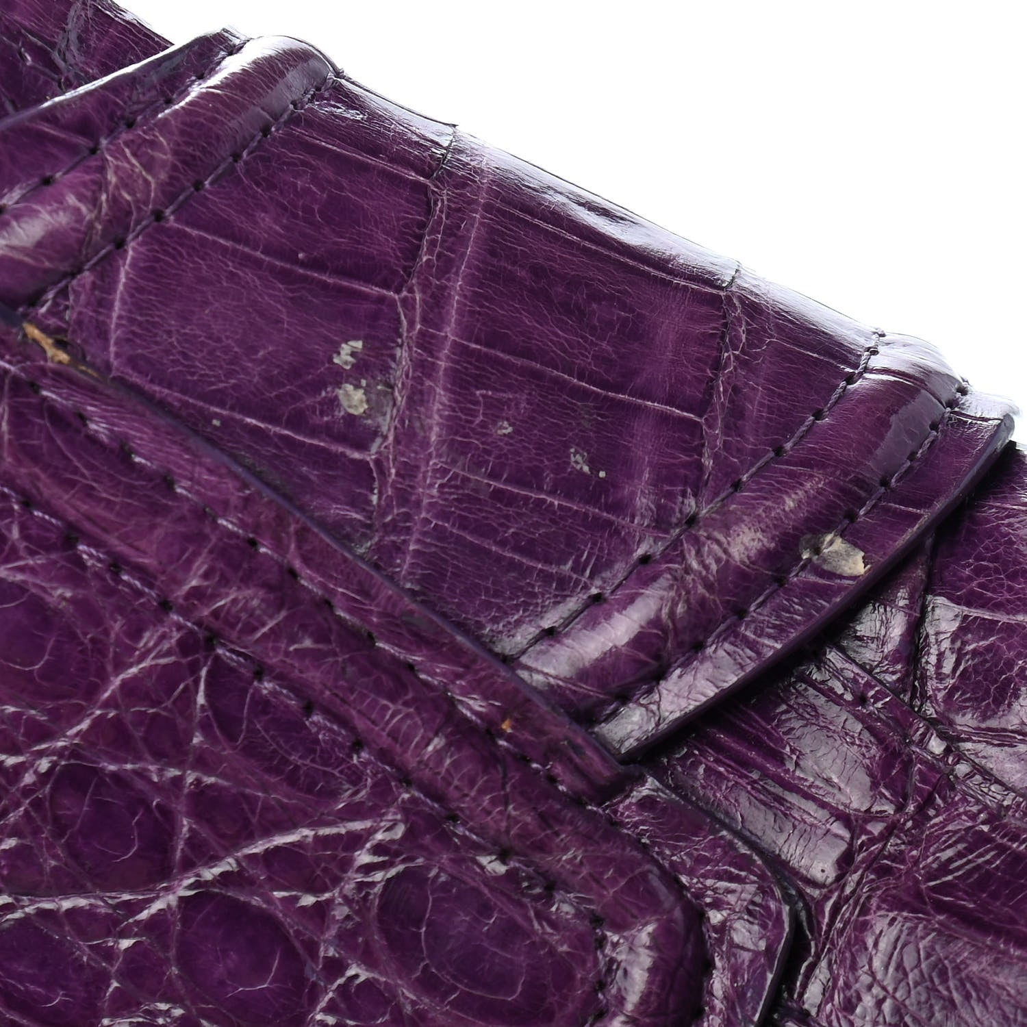 Nancy Gonzalez Crocodile Tote Purple 8 of 10