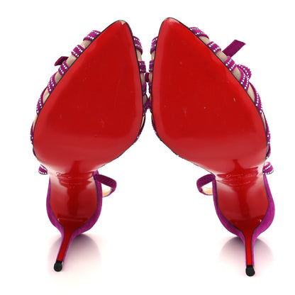 Christian Louboutin Rete Strass Araborda 100 Pumps 37 Richelieu 5 of 8