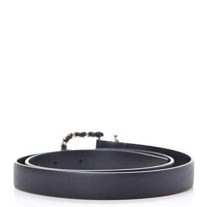 Chanel Calfskin Chain Belt 80 32 Black 3 of 5