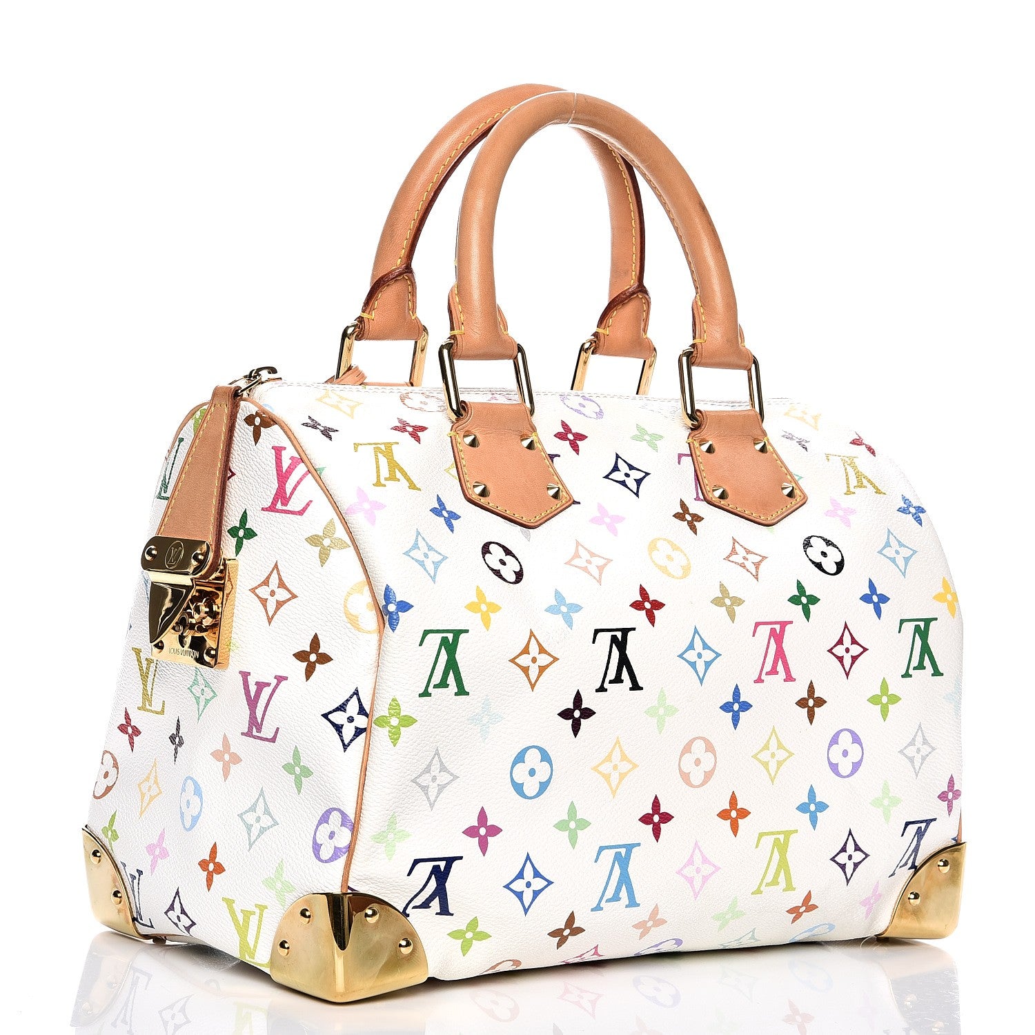 Louis Vuitton Monogram Multicolor Speedy 30 White 3 of 7
