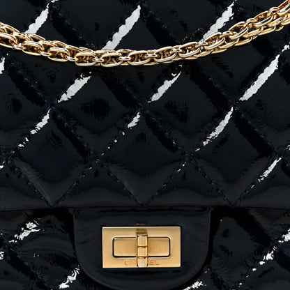 Chanel Distressed Patent Quilted 2.55 Reissue 226 Flap Blue 8 of 10