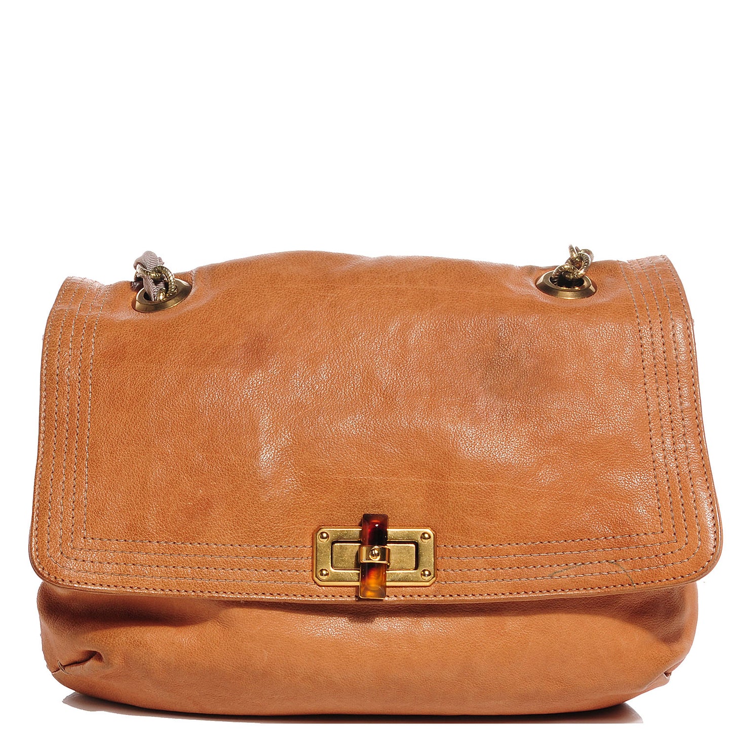 Smooth Grained Leather Medium Happy Shoulder Bag