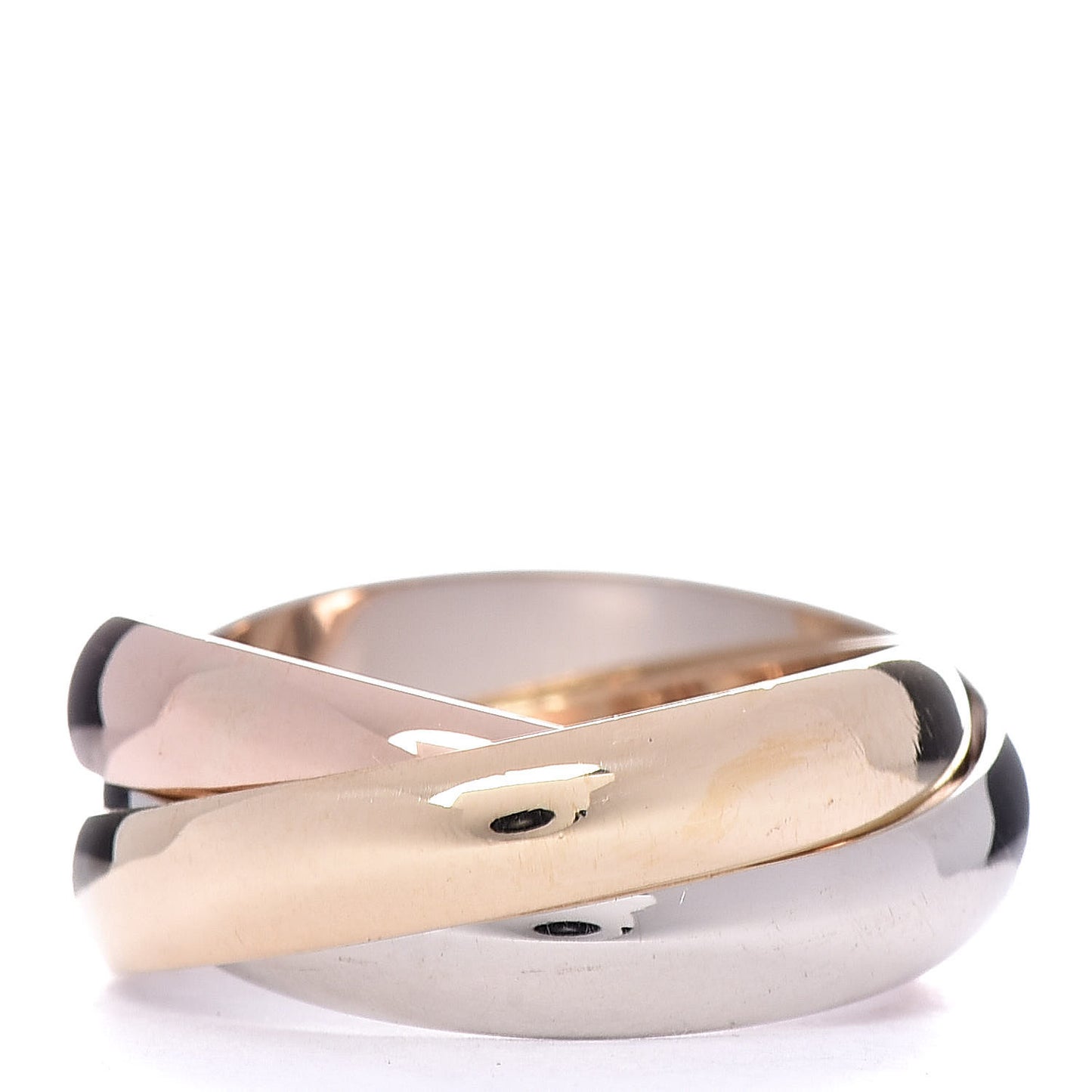 18K Pink Yellow White Gold Classic Les Must De Trinity Ring 49 4.75
