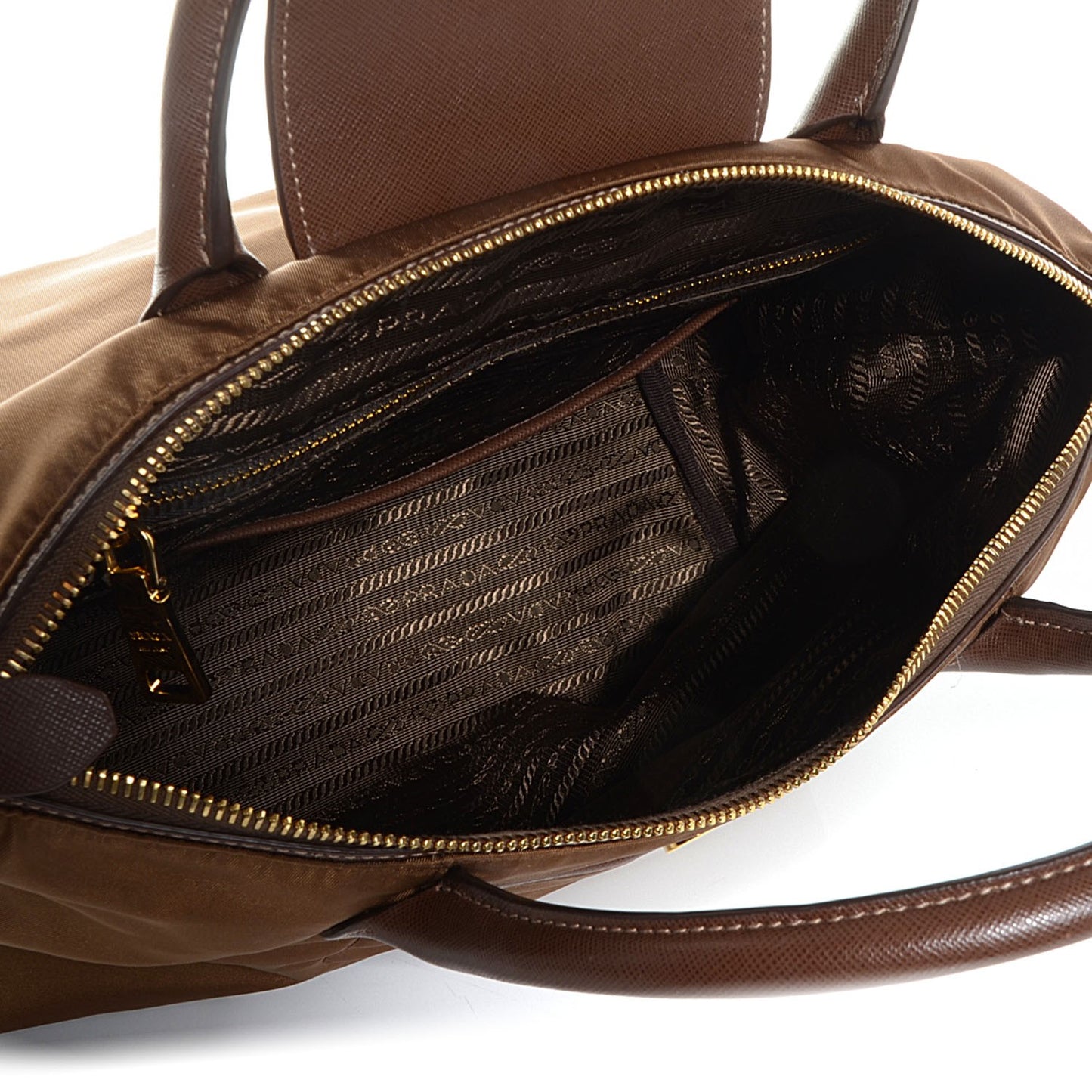 Saffiano Tessuto Nylon Tote Corinto