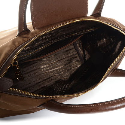 Prada Saffiano Tessuto Nylon Tote Corinto 5 of 11