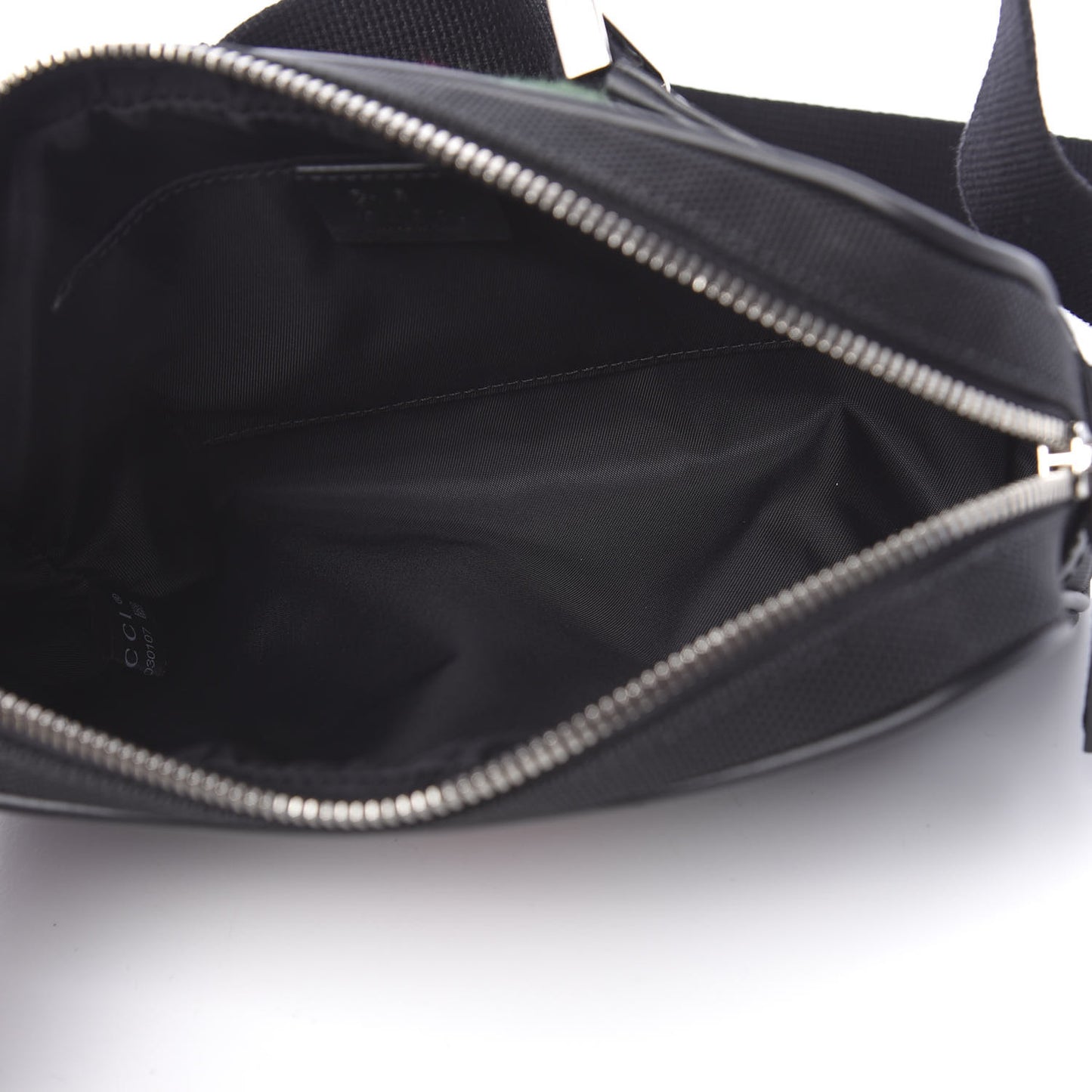 Canvas Web Slim Belt Bag Black