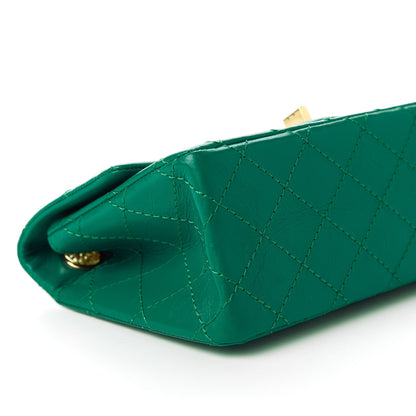 Chanel Aged Calfskin Quilted 2.55 Reissue Mini Flap Green 6 of 10