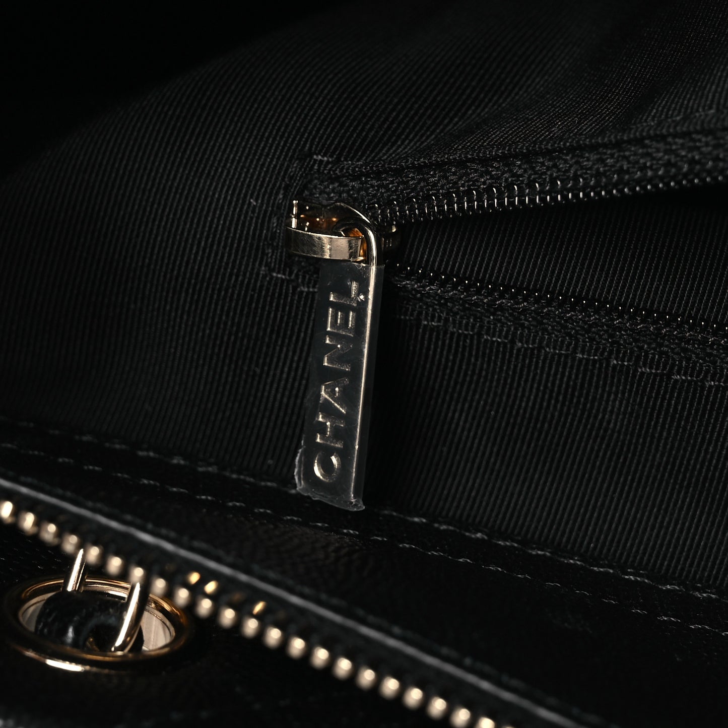 Caviar Quilted Rolled Up Tote Black