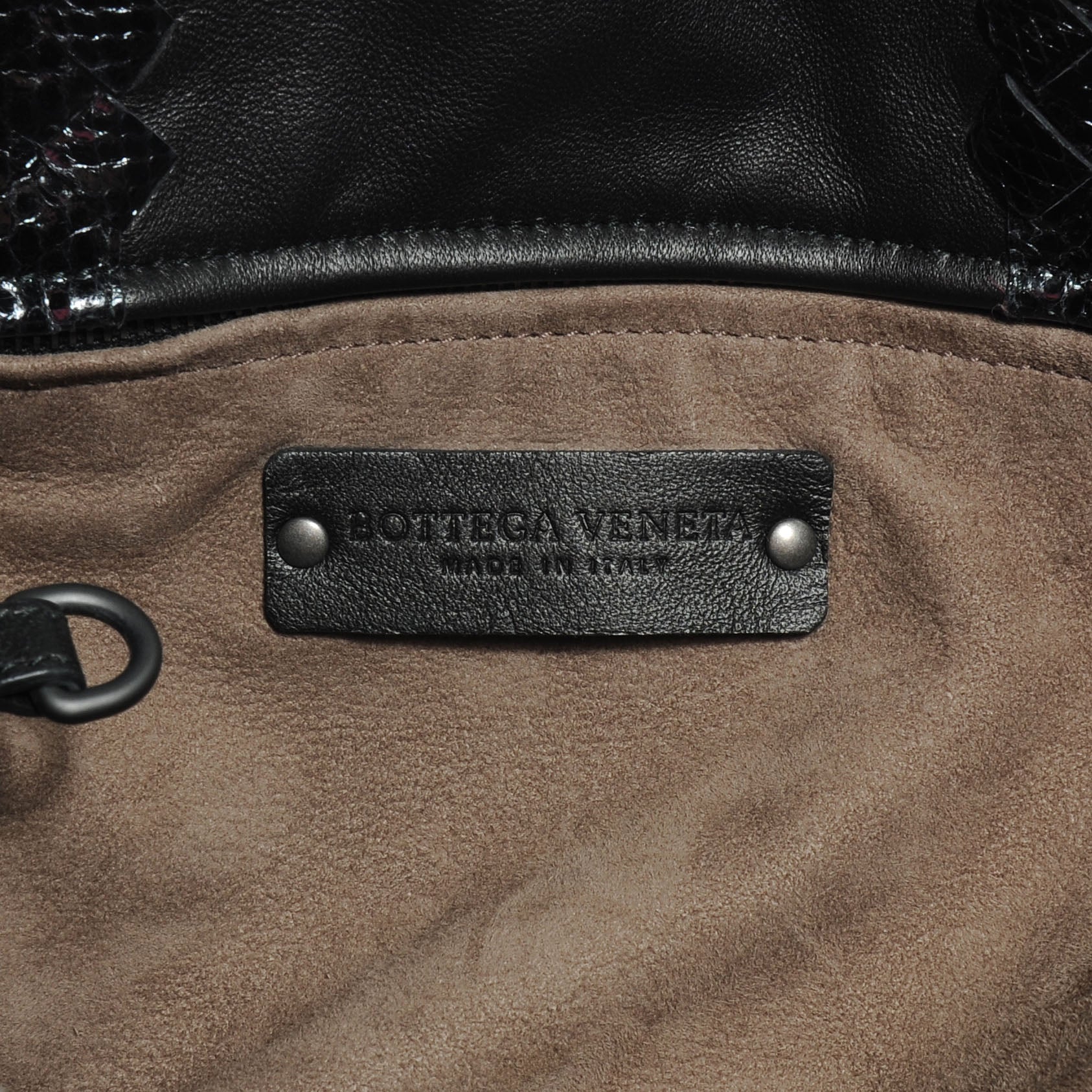Balenciaga BOTTEGA VENETA Intrecciato Nappa Ayers Snakeskin Tote Tourmaline Black 6 of 8