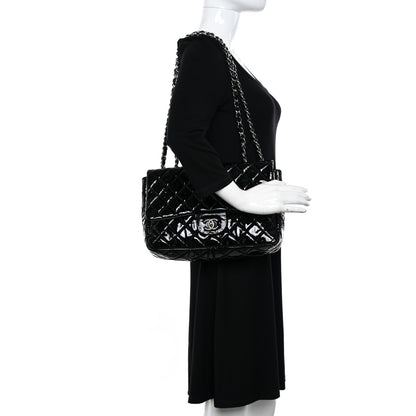 Chanel Patent Quilted Jumbo Single Flap Black 2 of 11