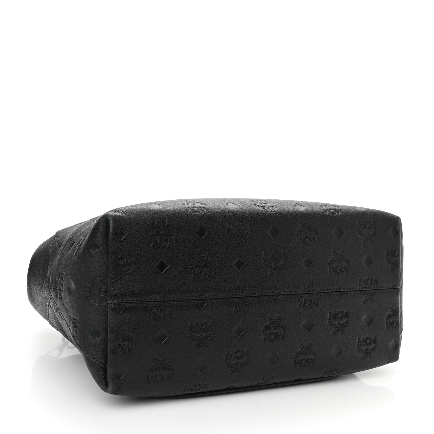 MCM Calfskin Ottomar Monogram Medium Klara Hobo Black 4 of 10