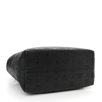 MCM Calfskin Ottomar Monogram Medium Klara Hobo Black 4 of 10