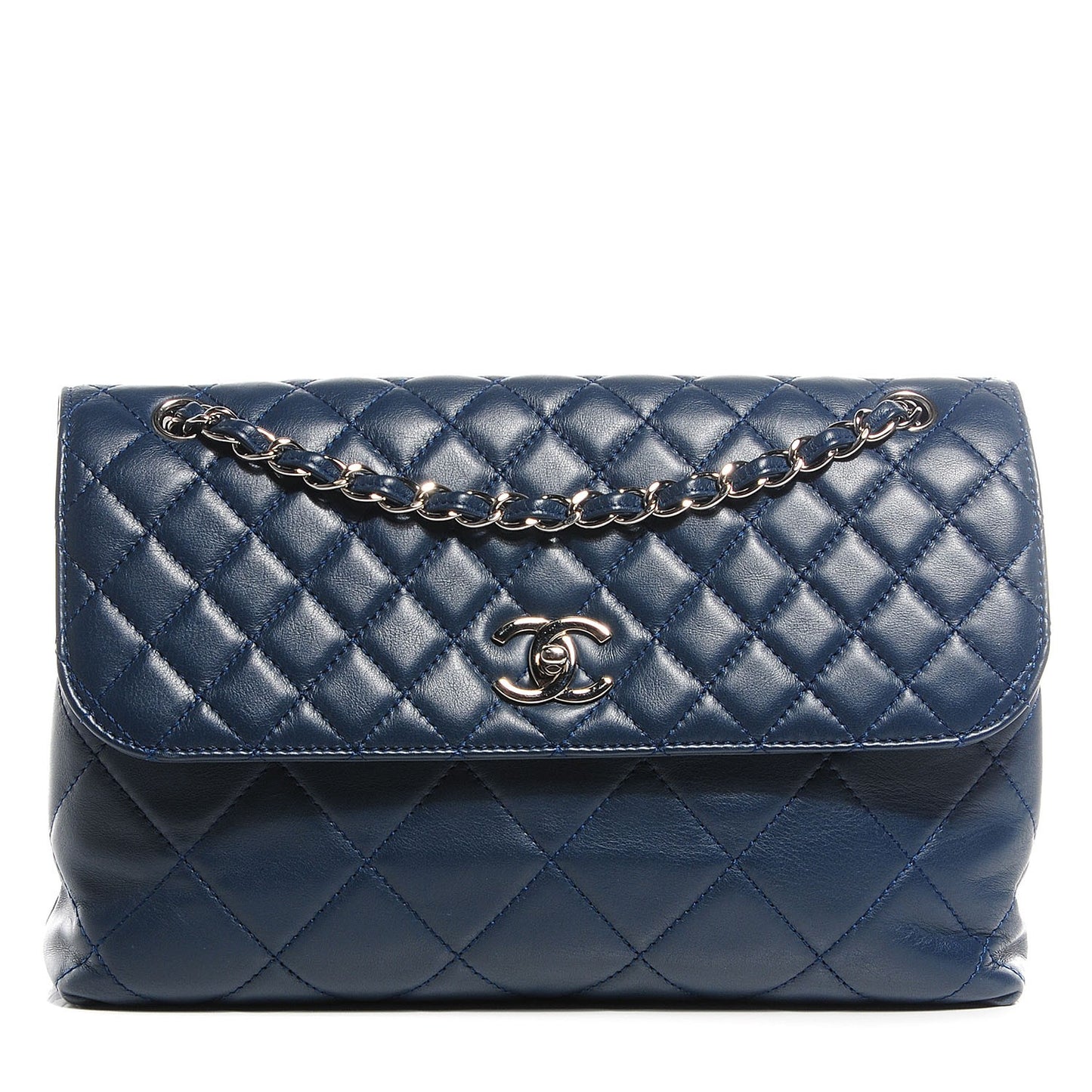Calfskin Quilted In The Business Flap Dark Blue