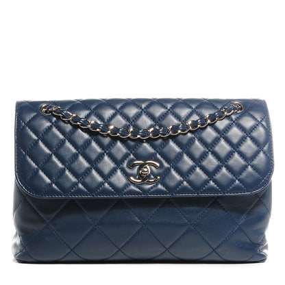Chanel Calfskin Quilted In The Business Flap Dark Blue 1 of 8