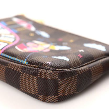 Louis Vuitton Damier Ebene 2020 Christmas Animation Big Wheel Mini Pochette Accessories Rose Ballerine 9 of 9