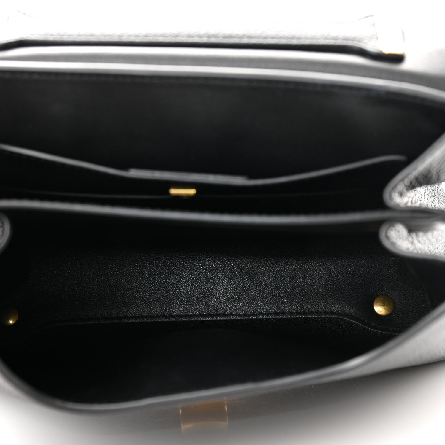 Salvatore Ferragamo Calfskin Small Margot Top Handle Satchel Black 9 of 10