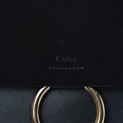 Chloe Suede Calfskin Medium Faye Shoulder Bag Black 6 of 9