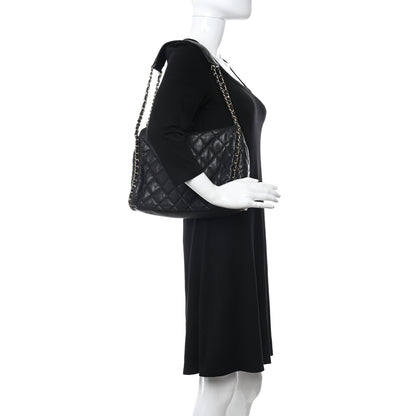Chanel Calfskin Quilted Medium Chain Me Hobo Black 2 of 9