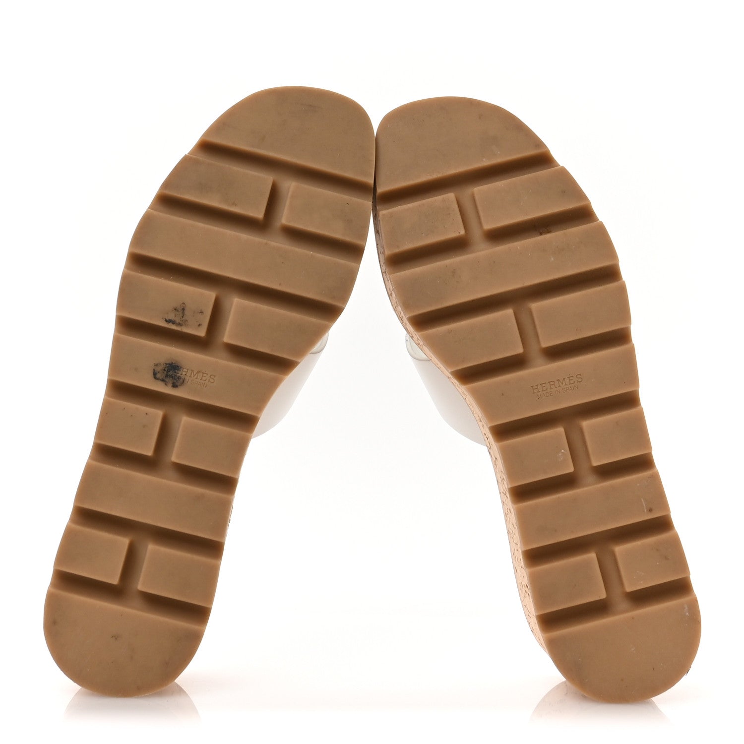 Hermes Calfskin Cork Eze 30 Sandals 40 White 6 of 9