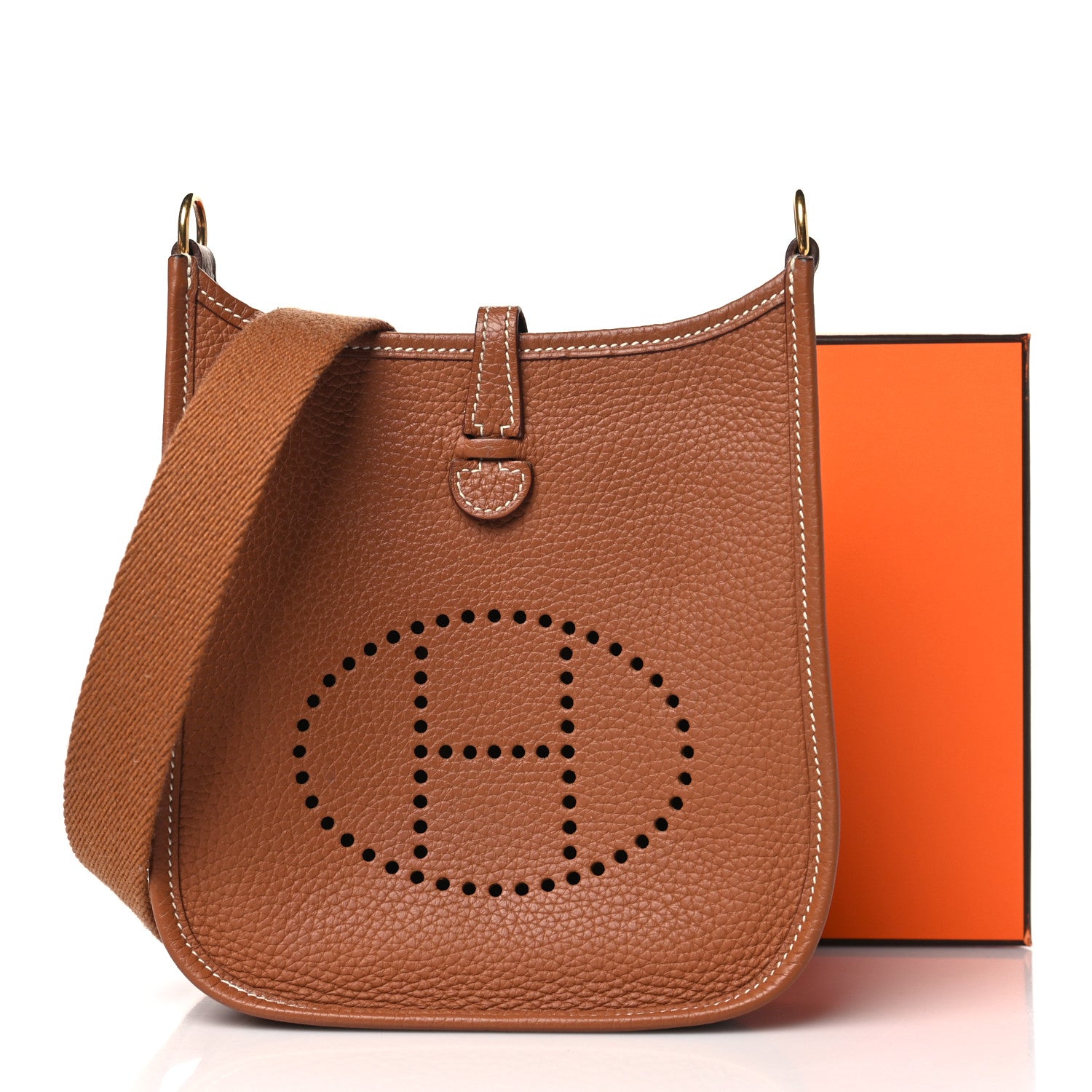 Hermes Taurillon Clemence Evelyne TPM Gold 11 of 11