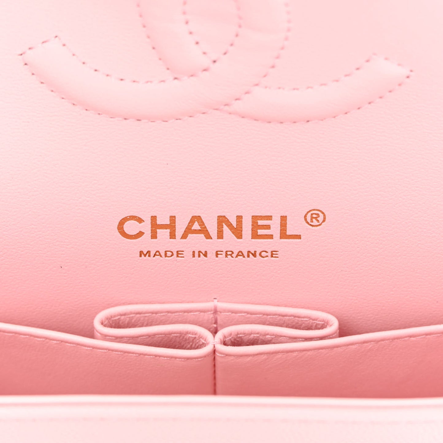 Caviar Quilted Medium Double Flap Light Pink