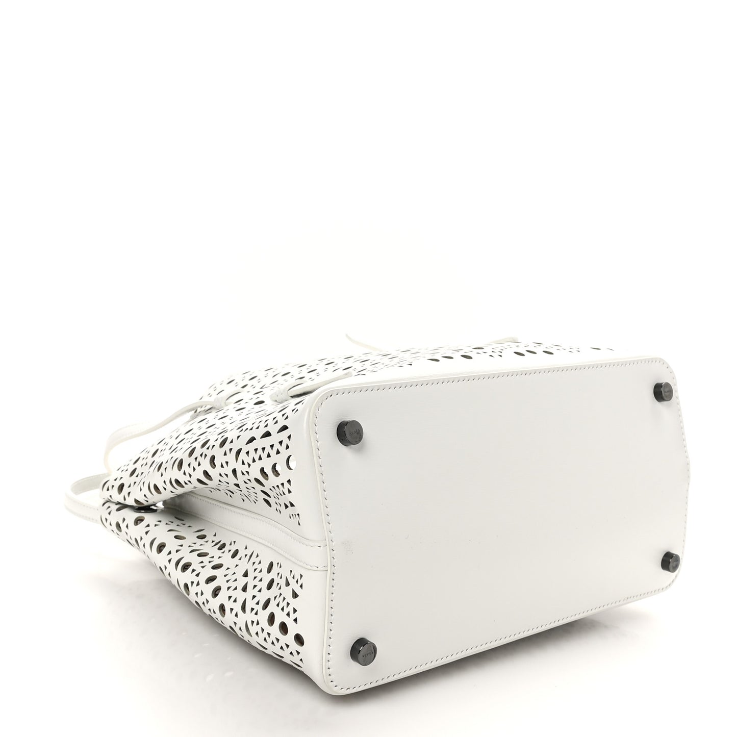 Calfskin Vienne Wave Mina 25 Bag  White