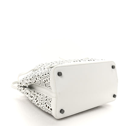 Alaia Calfskin Vienne Wave Mina 25 Bag  White 5 of 10