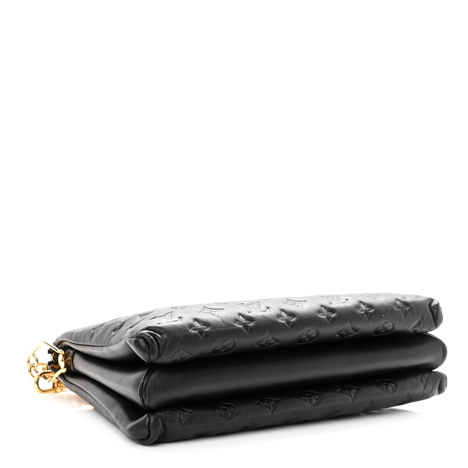 Louis Vuitton Lambskin Embossed Monogram Coussin MM Black 4 of 11