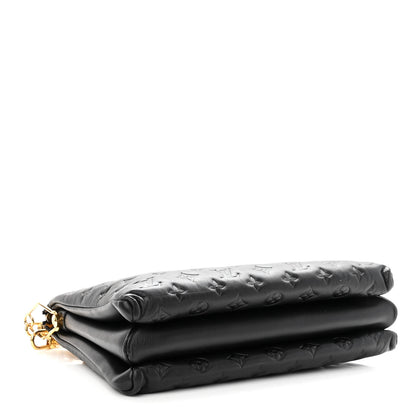 Louis Vuitton Lambskin Embossed Monogram Coussin MM Black 4 of 11