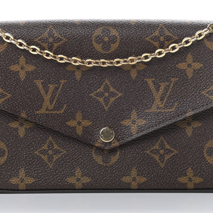 Louis Vuitton Monogram Pochette Felicie Chain Wallet Fuchsia 11 of 15