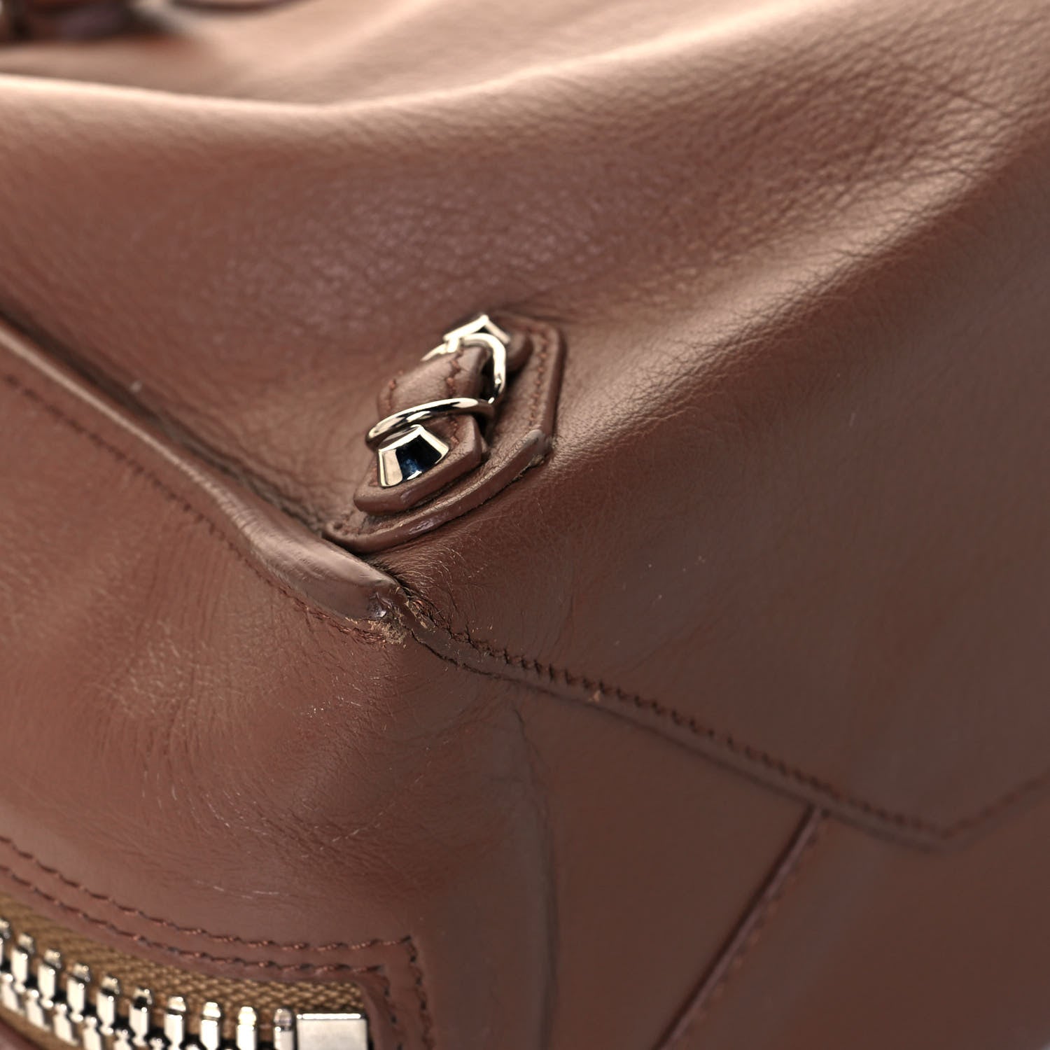 Balenciaga Supple Calfskin Papier Mini A4 Zip Around Tote Marron Tabacco 9 of 15
