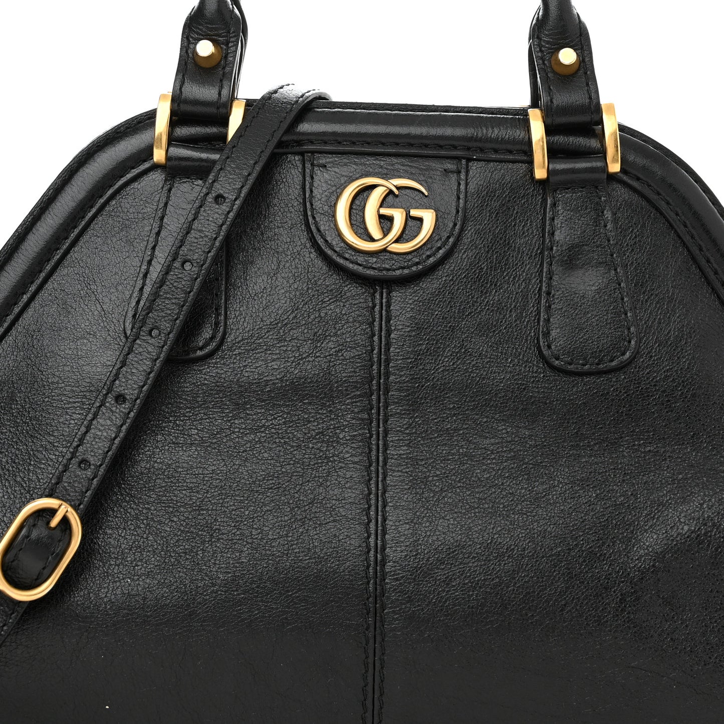 Calfskin Medium Re(Belle) Top Handle Bag Black