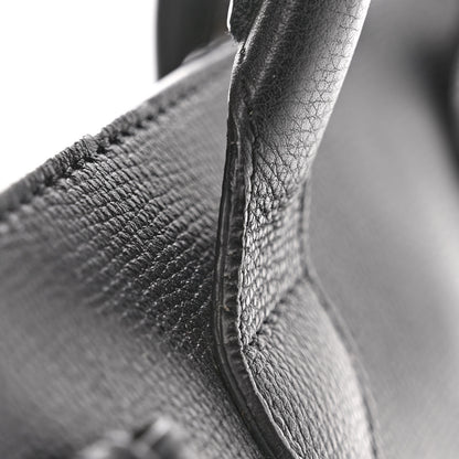 Burberry Grainy Calfskin House Check Medium Banner Tote Black 12 of 13