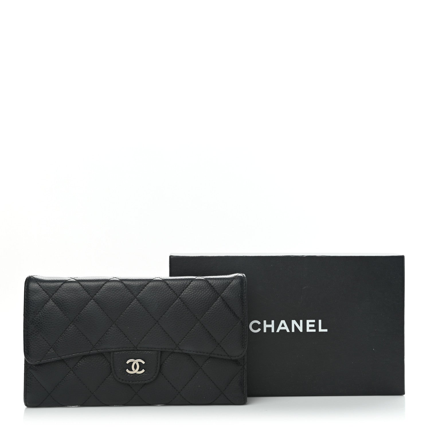Chanel Caviar Quilted Large Flap Wallet Black 10 of 11