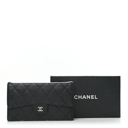 Chanel Caviar Quilted Large Flap Wallet Black 10 of 11