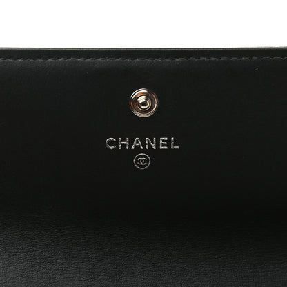 Chanel Calfskin Quilted Large Boy Gusset Flap Wallet Black 6 of 10