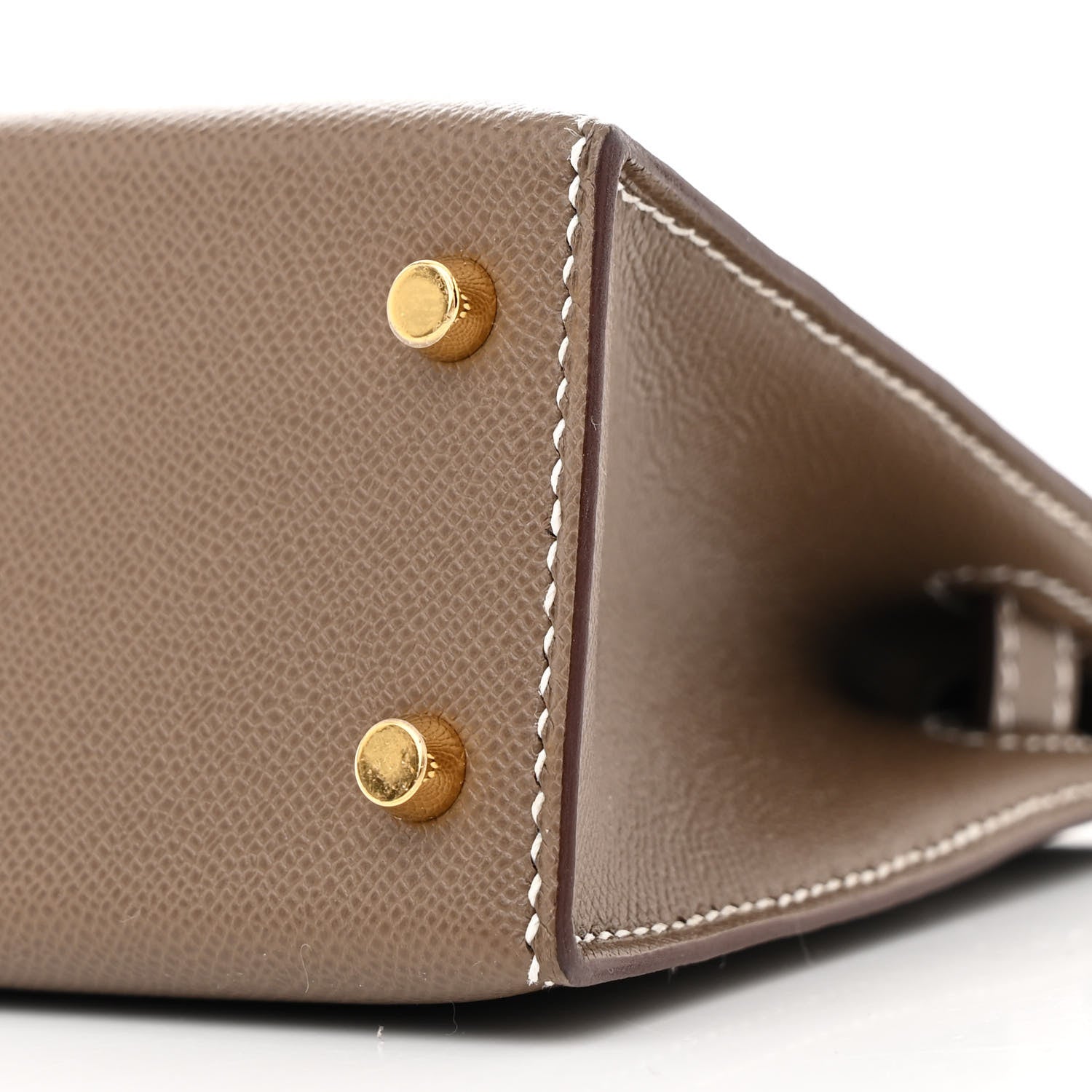Hermes Madame Calfskin Mini Kelly Sellier 20 Etoupe 10 of 11