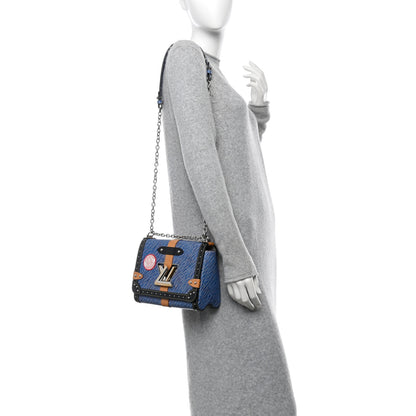Louis Vuitton Epi Complice Trunks and Bags Twist Shoulder Bag MM Denim Light 2 of 13