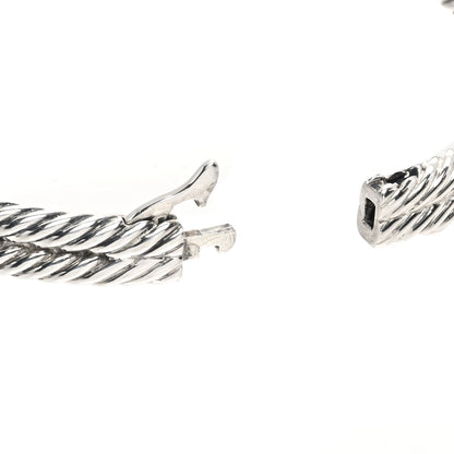 David Yurman Sterling Silver Diamond Black Onyx Albion Cable Bracelet 4 of 5