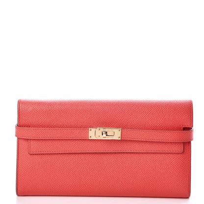 Hermes Epsom Kelly Longue Wallet Rose Jaipur 1 of 27