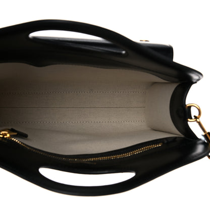 Burberry Calfskin Check Mini Pocket Bag Black 5 of 11