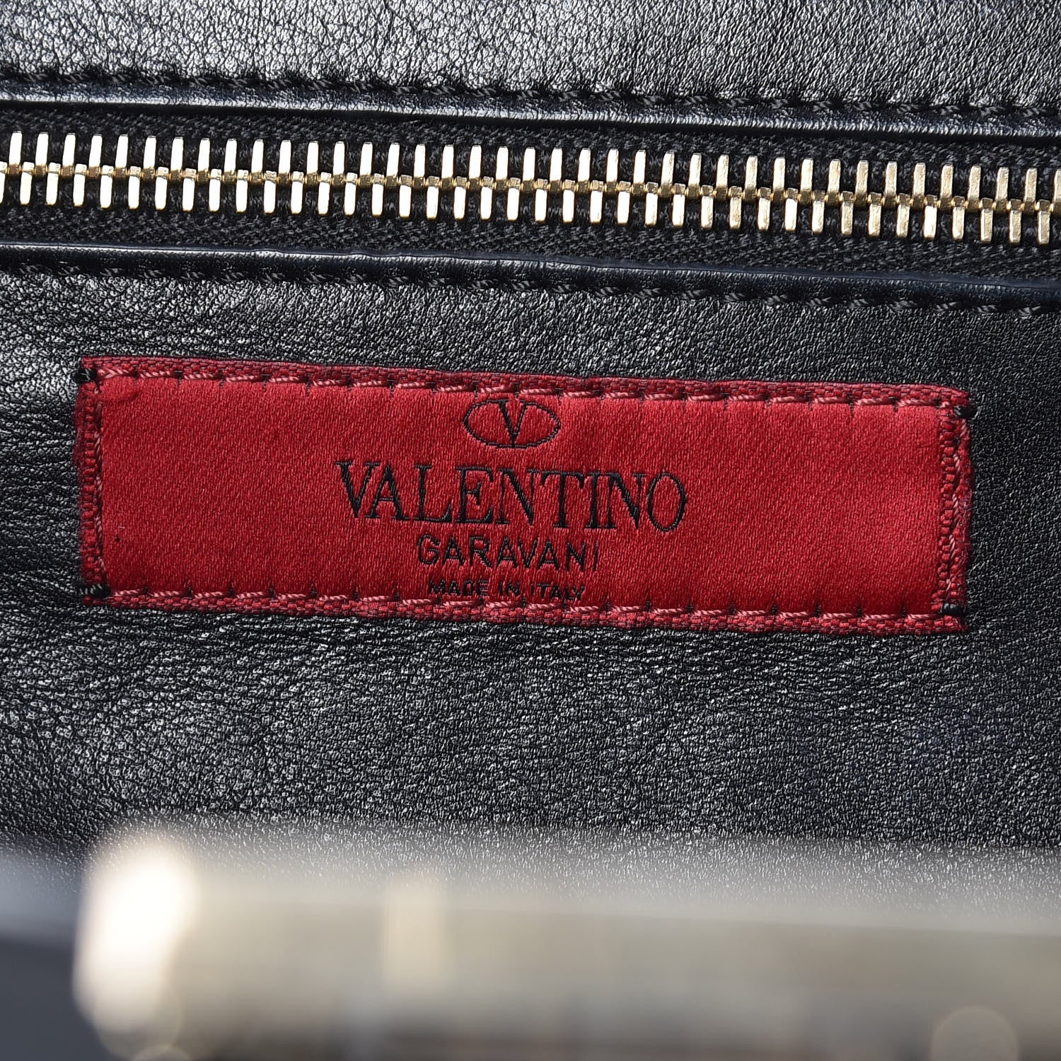 Valentino Garavani Vitello Small Rockstud Tote Black 8 of 13