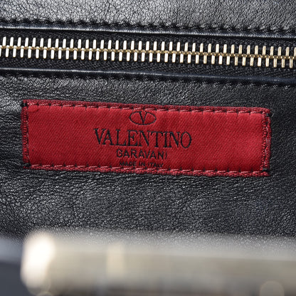 Valentino Garavani Vitello Small Rockstud Tote Black 8 of 13