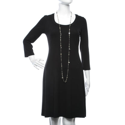 Chanel Pearl Beaded Enamel CC Coco Long Necklace Black Silver 2 of 10