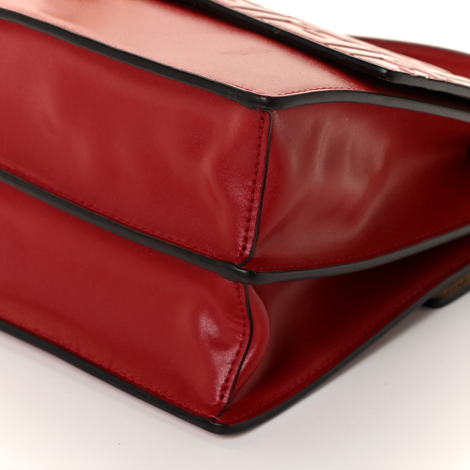 Fendi Vitello Liberty FF 1974 Embossed Kan I Shoulder Bag Fragola 11 of 15