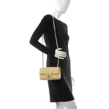 Chanel Caviar Quilted Mini Rectangular Flap Light Yellow 2 of 9