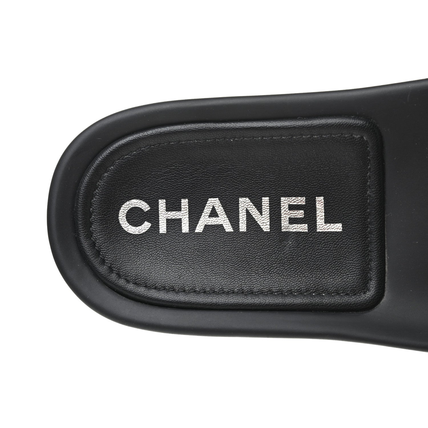 Chanel Lambskin Quilted CC Mules Sandals 38 Black 6 of 8