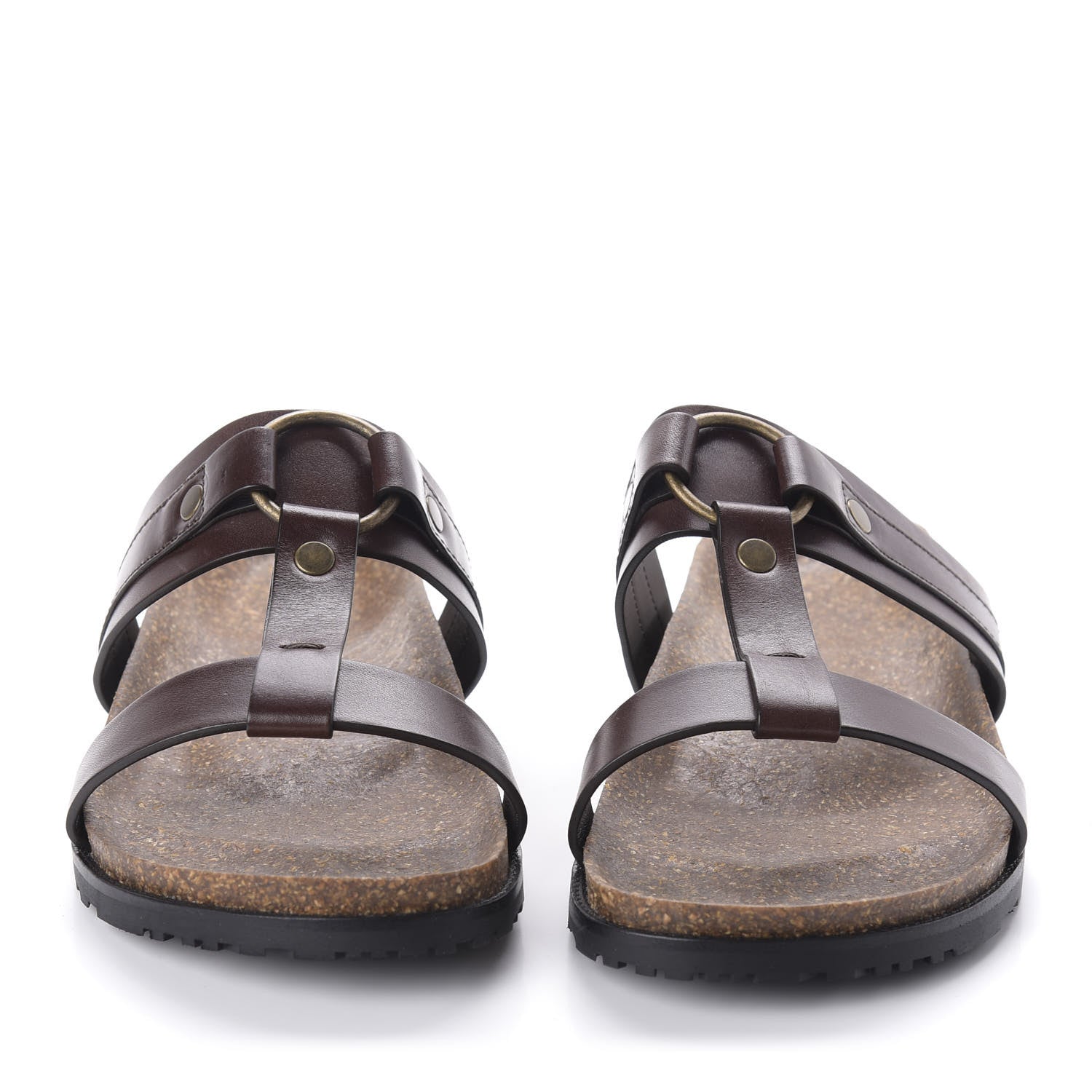 Saint Laurent Lambskin Maine Liscio Jimmy Ring Sandal 45 Moro 2 of 7