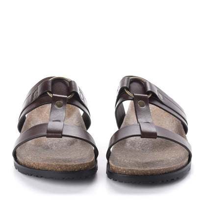 Saint Laurent Lambskin Maine Liscio Jimmy Ring Sandal 45 Moro 2 of 7